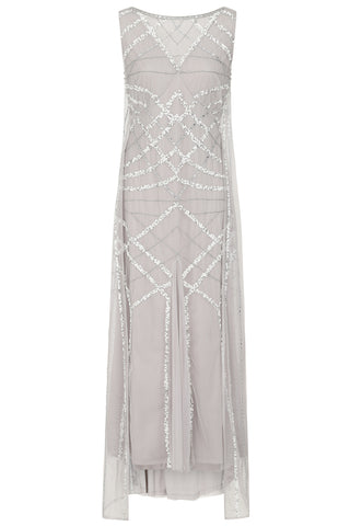 frock & frill Marcia Grey Sequin Maxi Dress