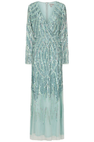 frock & frill Marina Aqua Embellished Maxi Dress