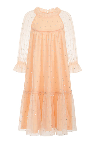 Frock & Frill Minnie Almond Sequin Smock Dress