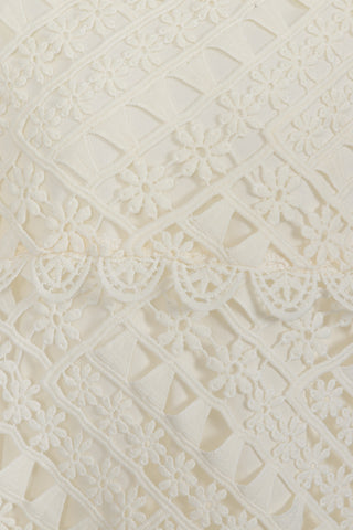 Frock & Frill Naya Cream Crochet Lace Dress