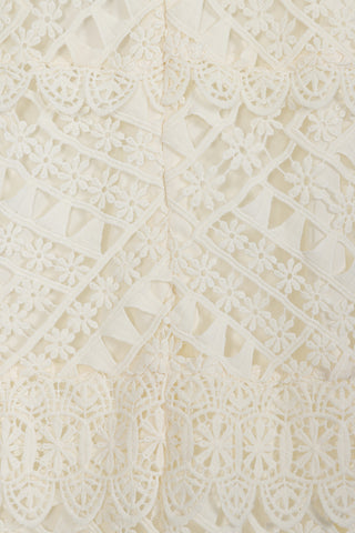 Frock & Frill Naya Cream Crochet Lace Dress