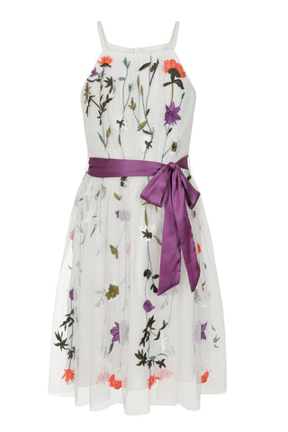 Frock & Frill Posy Floral Embroidered Dress
