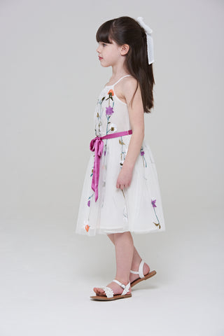 Frock & Frill Posy Floral Embroidered Dress