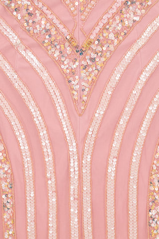 Frock & Frill Rita Blush Embellished Maxi Dress