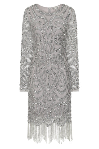 frock & frill Roxie Silver Embellished Shift Dress