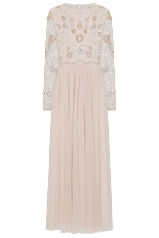 Frock & Frill Senna Floral Embellished Maxi Dress