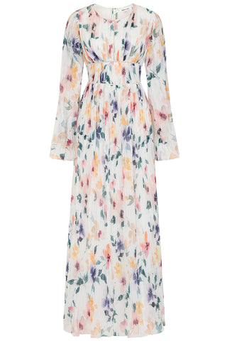 Frock & Frill Serena White Floral Print Maxi Dress