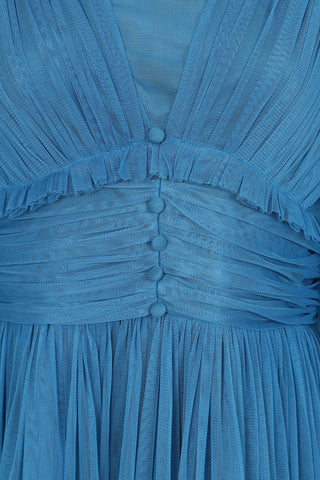 Frock & Frill Sophia Blue Tulle Maxi Dress