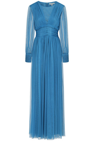 frock & frill Sophia Blue Tulle Maxi Dress