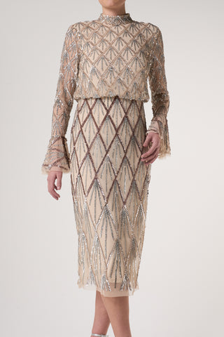 Frock & Frill Tabitha Embellished Midi Dress