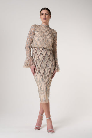 frock & frill Tabitha Embellished Midi Dress