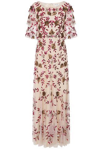 Frock & Frill Tori Floral Sequin Maxi Dress