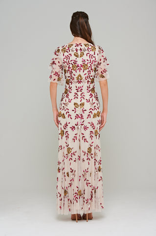 Frock & Frill Tori Floral Sequin Maxi Dress