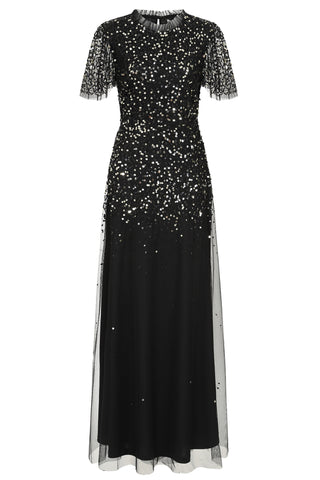 Frock & Frill Matilda Black Scatter Sequin Maxi Dress
