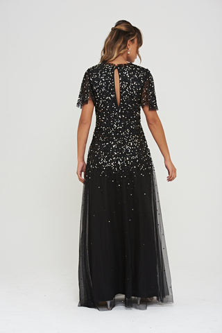 Frock & Frill Matilda Black Scatter Sequin Maxi Dress