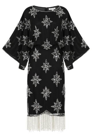 Frock & Frill Nixie Black Star Embellished Midi Dress