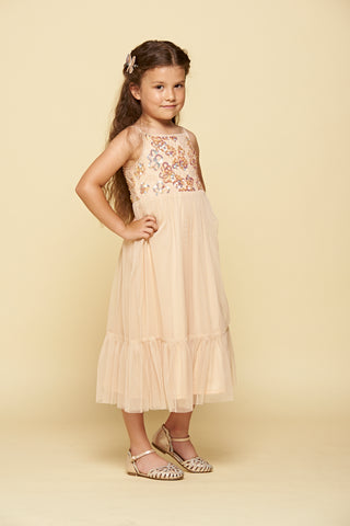 Frock & Frill Nola Sequin Bodice Dress With Tiered Skirt