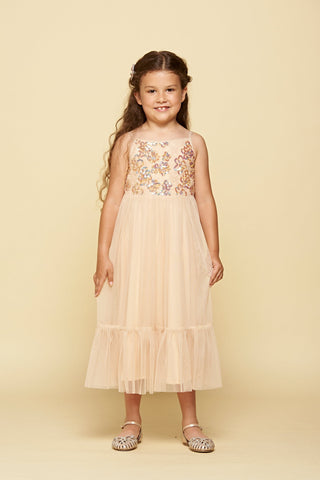 frock & frill Nola Sequin Bodice Dress with Tiered Skirt