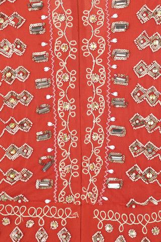 Frock & Frill Ondine Deep Terracotta Embellished Maxi Dress