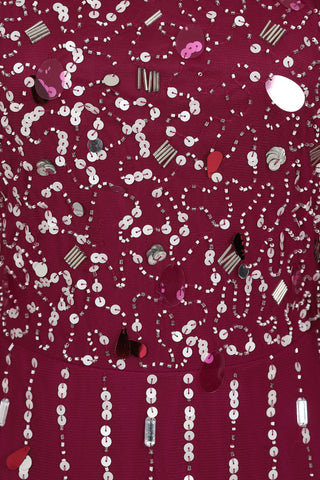 Frock & Frill Rena Embellished Cape Sleeve Maxi Dress