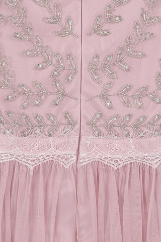 Frock & Frill Ruth Violet Blush Embellished Bodice Midi Dress