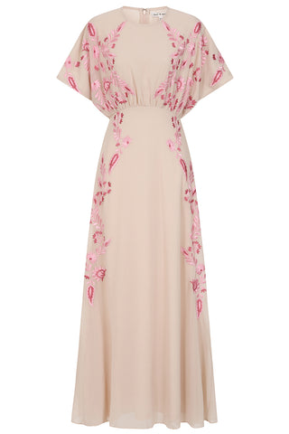 Frock & Frill Sienna Shell Floral Embroidered Maxi Dress