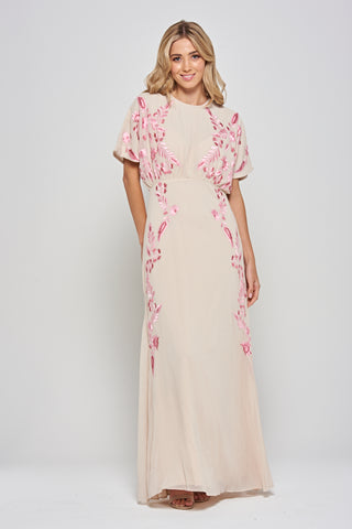 frock & frill Sienna Shell Floral Embroidered Maxi Dress