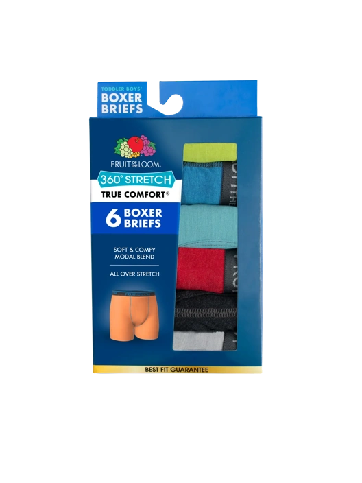 Fruit Of The Loom Boys' 360 Stretch True Comfort™ Boxer Brief Assorted 5 Pack