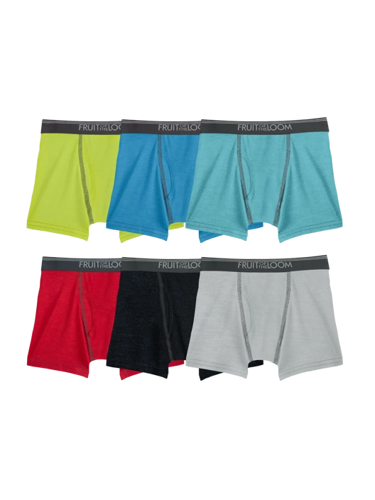 fruit of the loom Boys' 360 Stretch True Comfort™ Boxer Brief Assorted 5 Pack