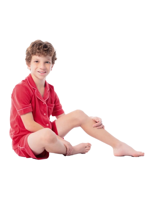 Fruit Of The Loom Boys' Energize Loose Fit Short Sleeve Top & Short Pajama Sleep Set