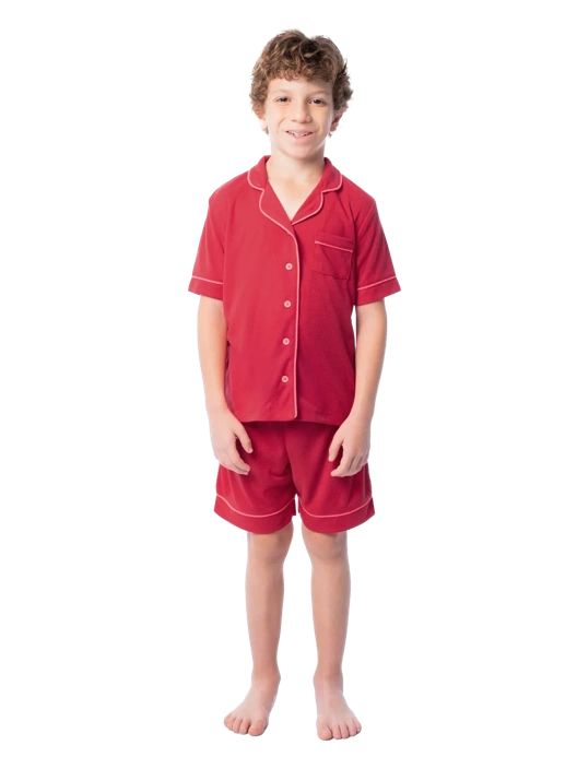 fruit of the loom Boys' Energize Loose Fit Short Sleeve Top & Short Pajama Sleep Set