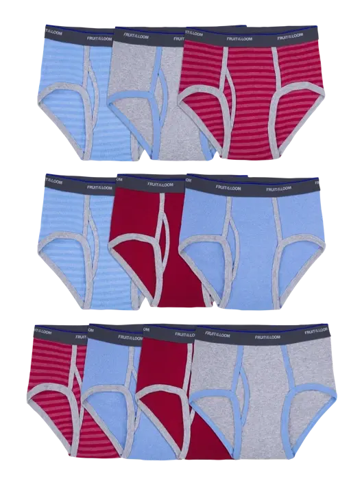 fruit of the loom Boys' Fashion Briefs Assorted 10 Pack