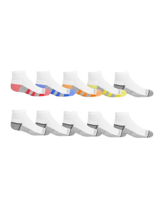 Fruit Of The Loom Boys' Sport Ankle Socks 10 Pack