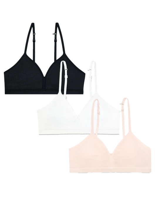 fruit of the loom Girls' Seamless Bralette 3 Pack fruit of the loom Girls' Seamless Bralette 3 Pack