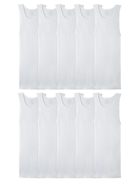 fruit of the loom Men's A-Shirt White 10 Pack fruit of the loom Men's A-Shirt White 10 Pack