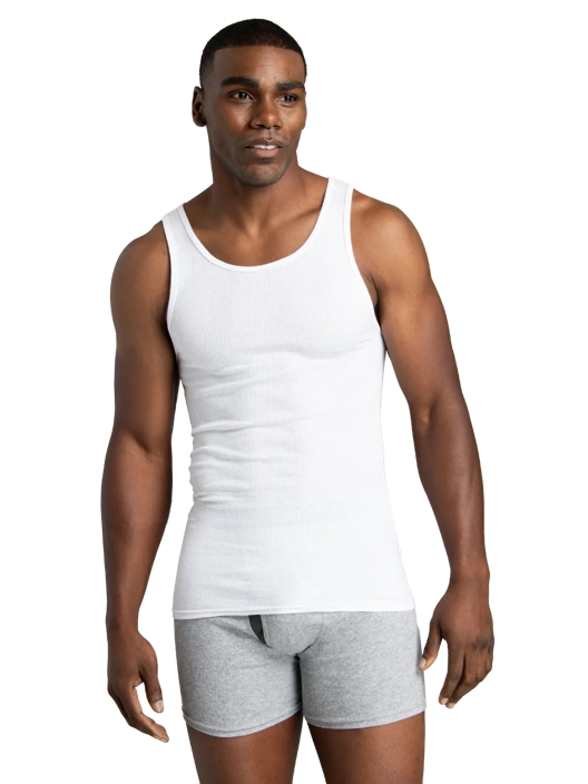 Fruit Of The Loom Men's A-Shirt White 14 Pack