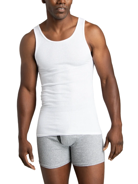 Fruit Of The Loom Men's A-Shirt White 14 Pack