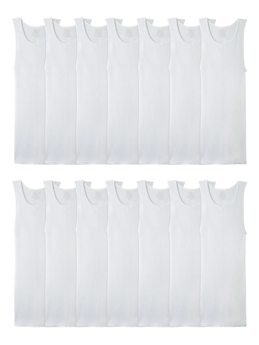 fruit of the loom Men's A-Shirt White 14 Pack fruit of the loom Men's A-Shirt White 14 Pack