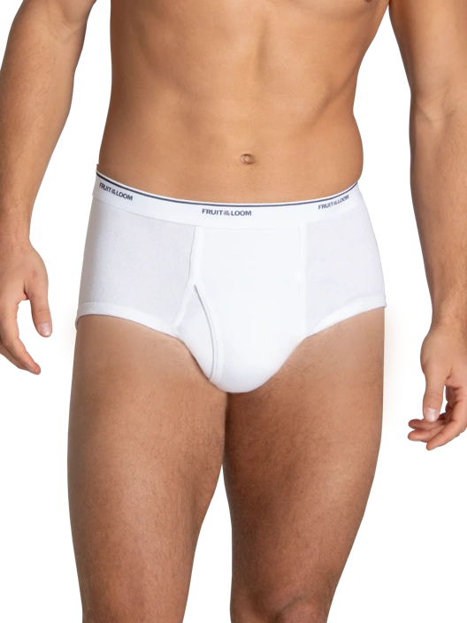Fruit Of The Loom Men's Cotton Briefs White 9 Pack