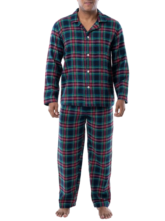 Fruit Of The Loom Men's Flannel Pajama 2 Piece Set