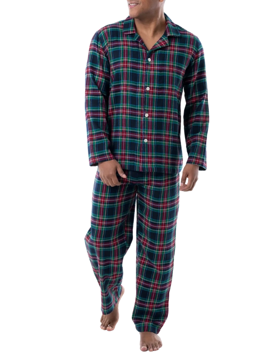 Fruit Of The Loom Men's Flannel Pajama 2 Piece Set