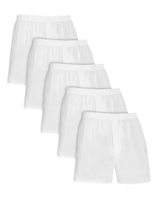 fruit of the loom Men's Woven Boxers White 5 Pack fruit of the loom Men's Woven Boxers White 5 Pack