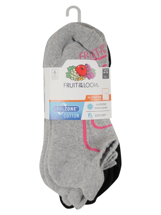 Fruit Of The Loom No Show Socks