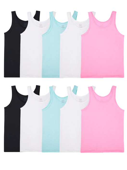 Fruit Of The Loom Girls' Eversoft® Tank Assorted 10 Pack