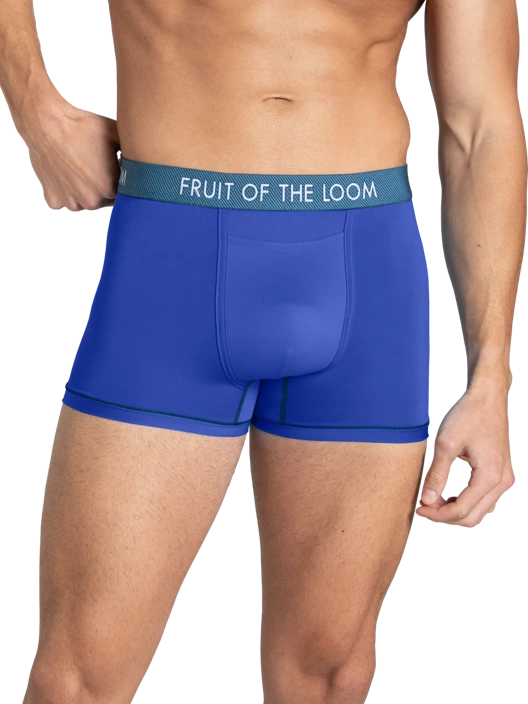 Fruit Of The Loom Men's 360 Stretch Active Mesh Zones Trunk Assorted 3 Pack