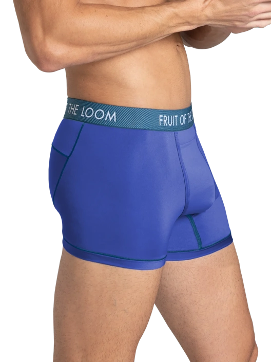 Fruit Of The Loom Men's 360 Stretch Active Mesh Zones Trunk Assorted 3 Pack