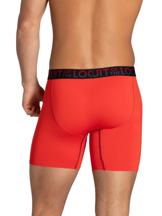Fruit Of The Loom Men's 360 Stretch Cooling Channels Boxer Briefs Assorted 6 Pack