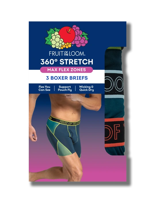 Fruit Of The Loom Men's 360 Stretch Max Flex Zones Boxer Brief​