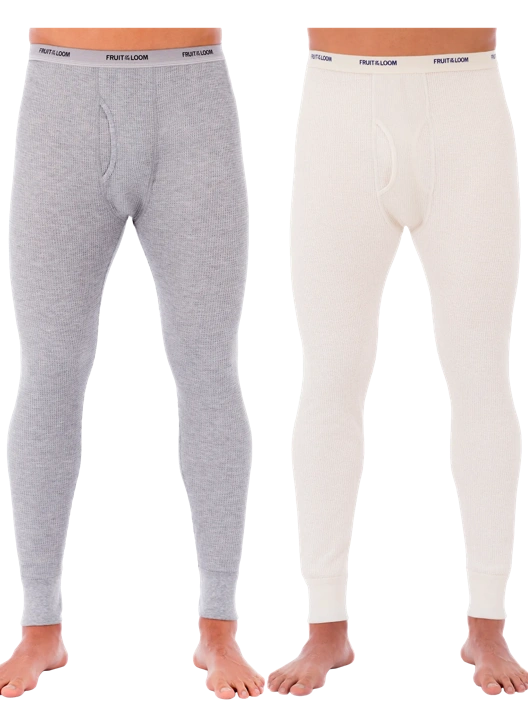 fruit of the loom Men's & Big Men's Waffle Thermal Bottoms 2 Pack fruit of the loom Men's & Big Men's Waffle Thermal Bottoms 2 Pack