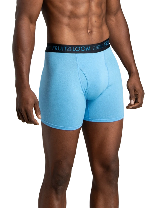 Fruit Of The Loom Men's Breathable Cotton Stretch Mesh Boxer Brief Assorted 3 Pack